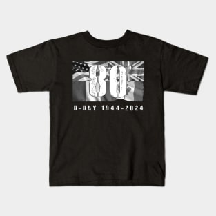 1944 D-Day 2024 80th Anniversary Normandy Kids T-Shirt